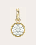 Diamond & 14k Gold Large Bezel Pendant
