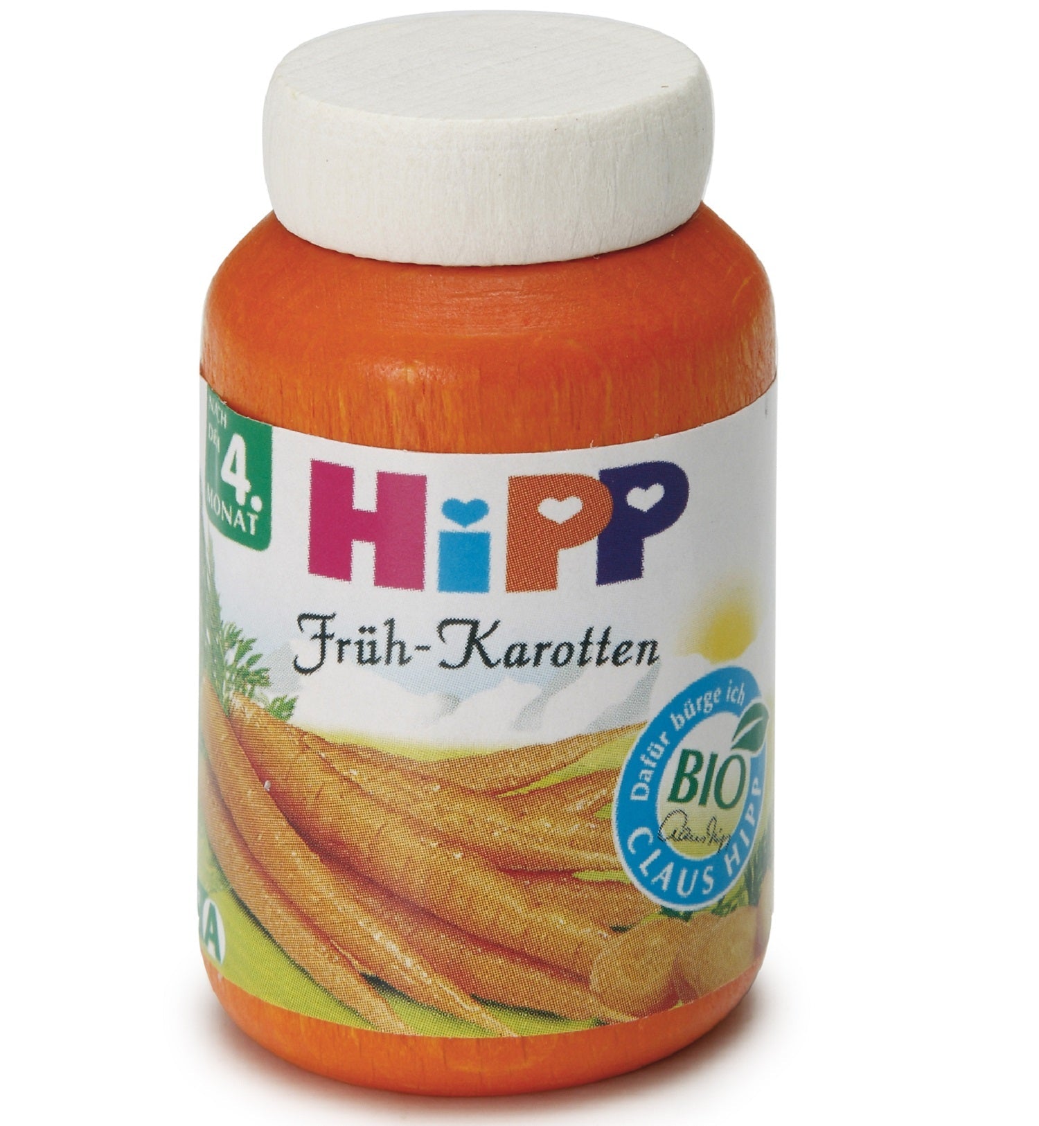 1 x Wooden Jar of Hipp Carrot Baby Food