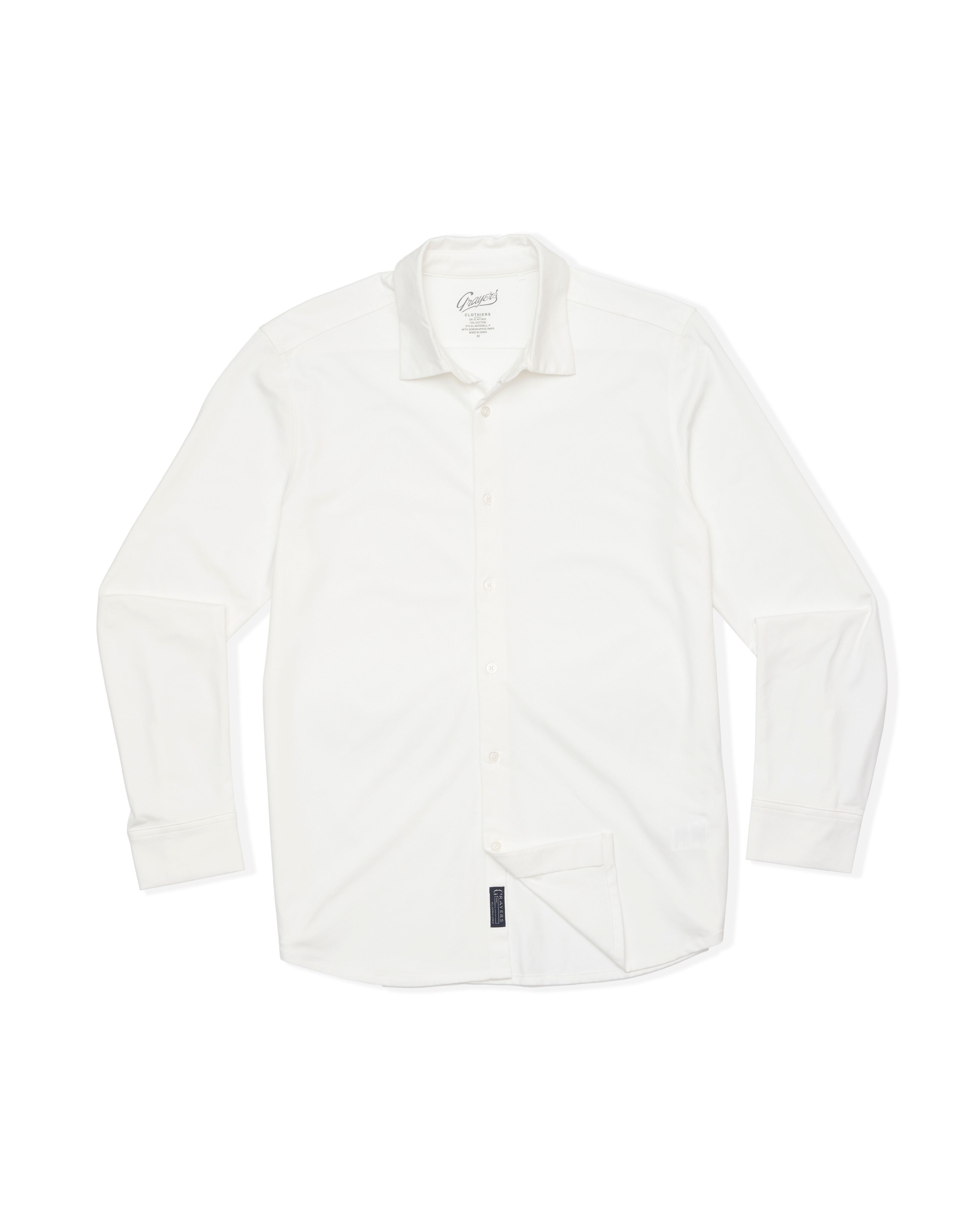 Hackett Cotton Sorona Knit Shirt - White