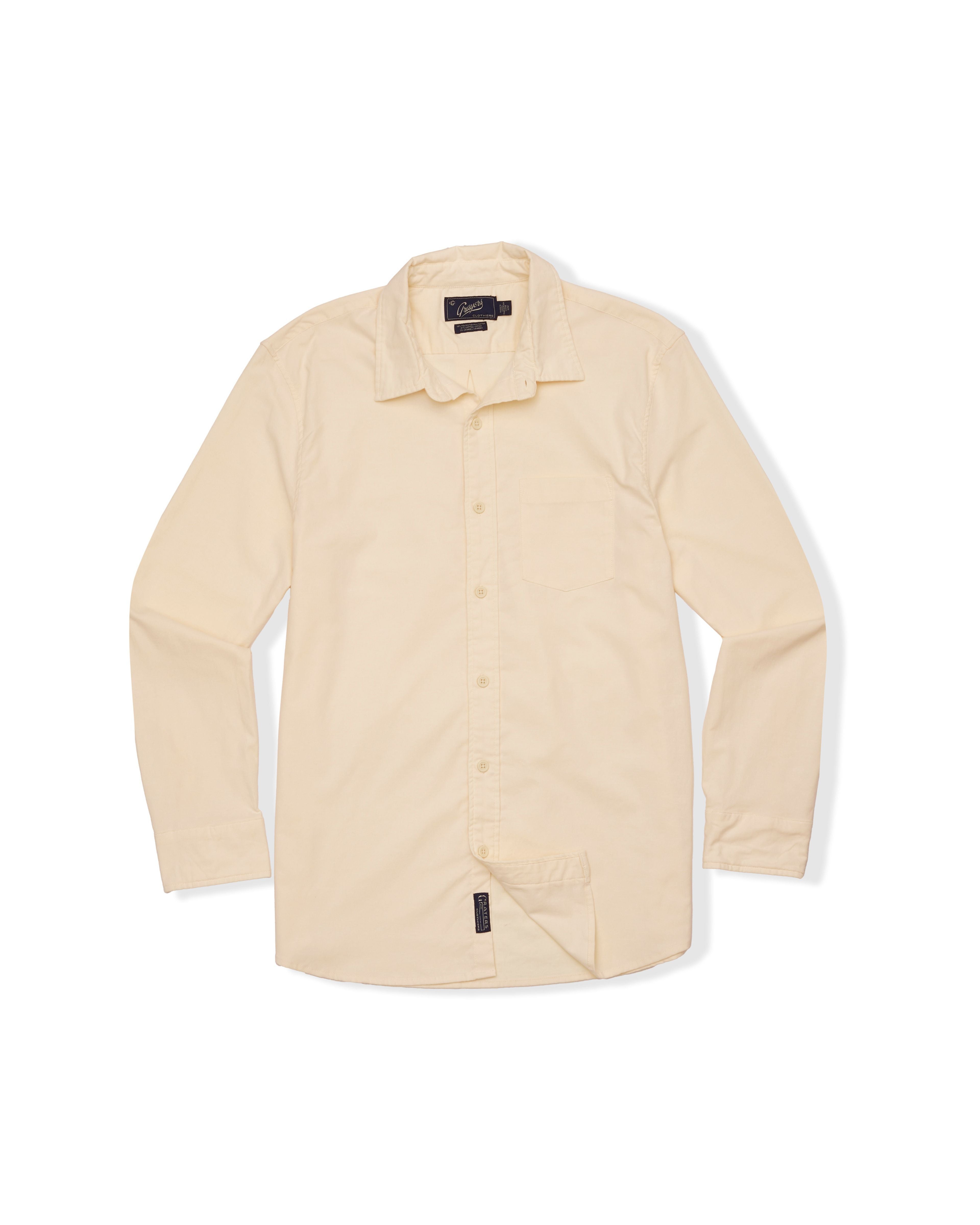 Charles Stretch Oxford Shirt - Cream