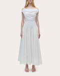 Cersei Poplin Off-Shoulder Midi Dress