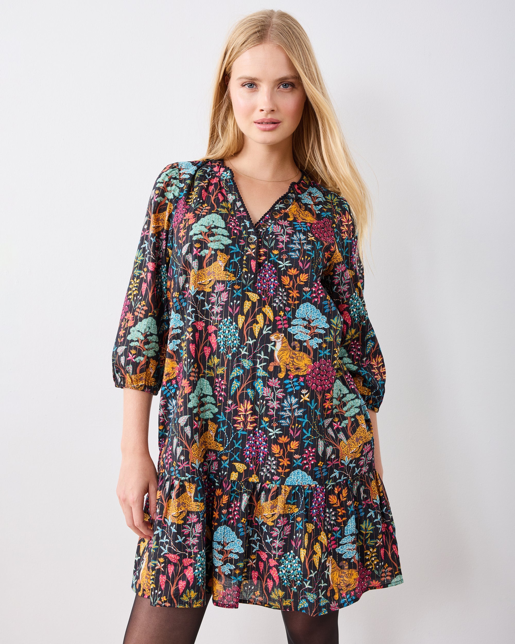 Garden Menagerie - Charlie Dress - Ink