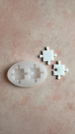 Puzzle Pieces Best Friend Silicone mold