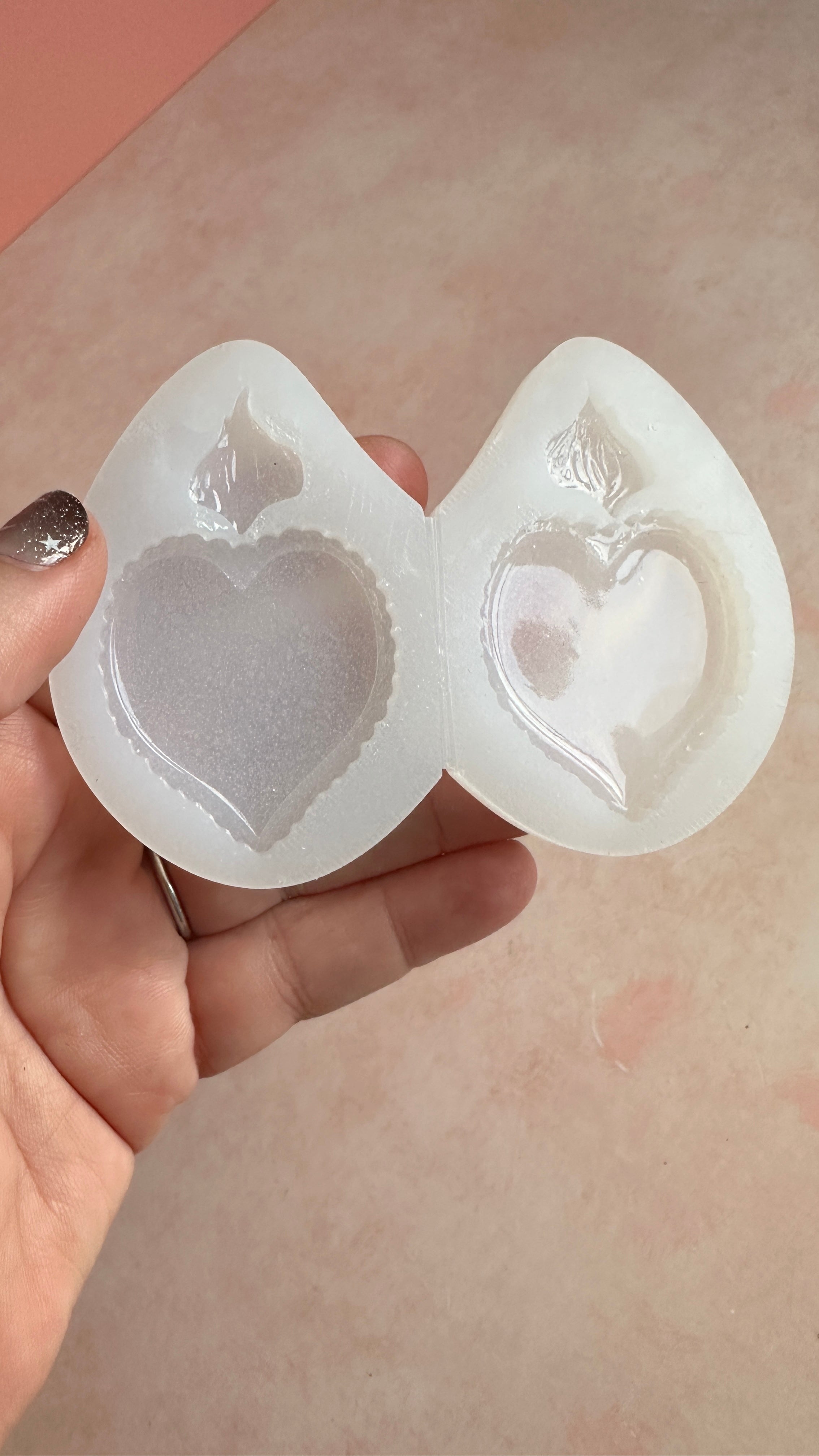 Flaming Heart Milagro Earrings Silicone mold Valentine