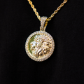 Lion Coin Pendant in Yellow Gold