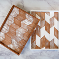 Chevron Wood Tray Kit