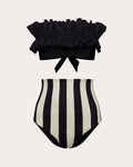 Ara Stripe High-Waist Bikini Brief