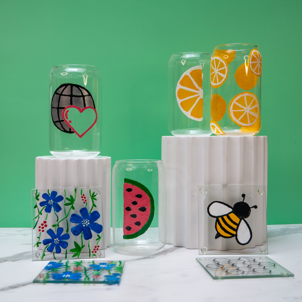 Enamel Glass Painting Family-Style Craft Pack