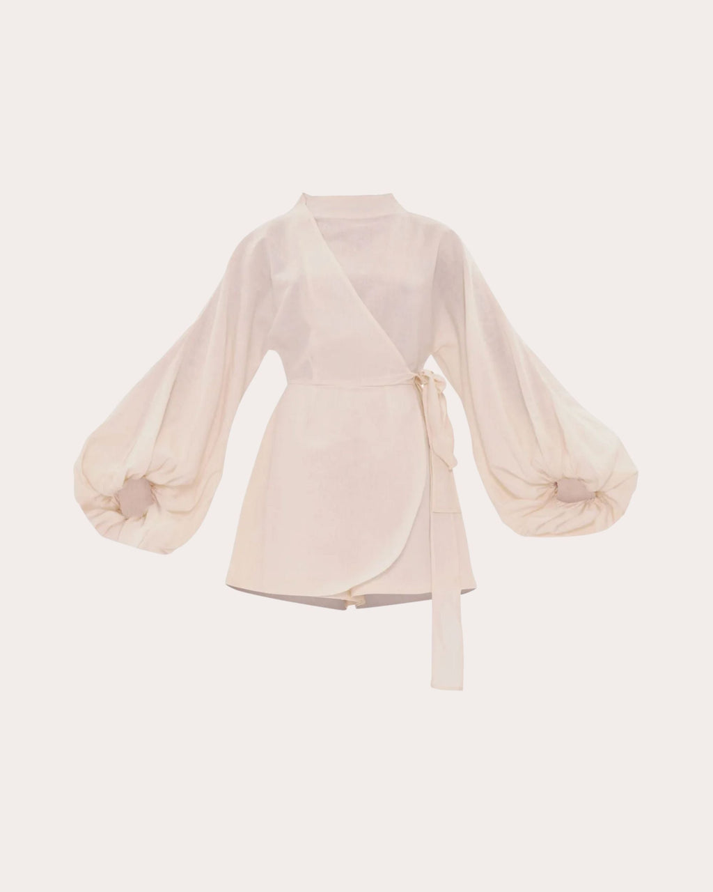 Baso Faux-Wrap Linen Romper