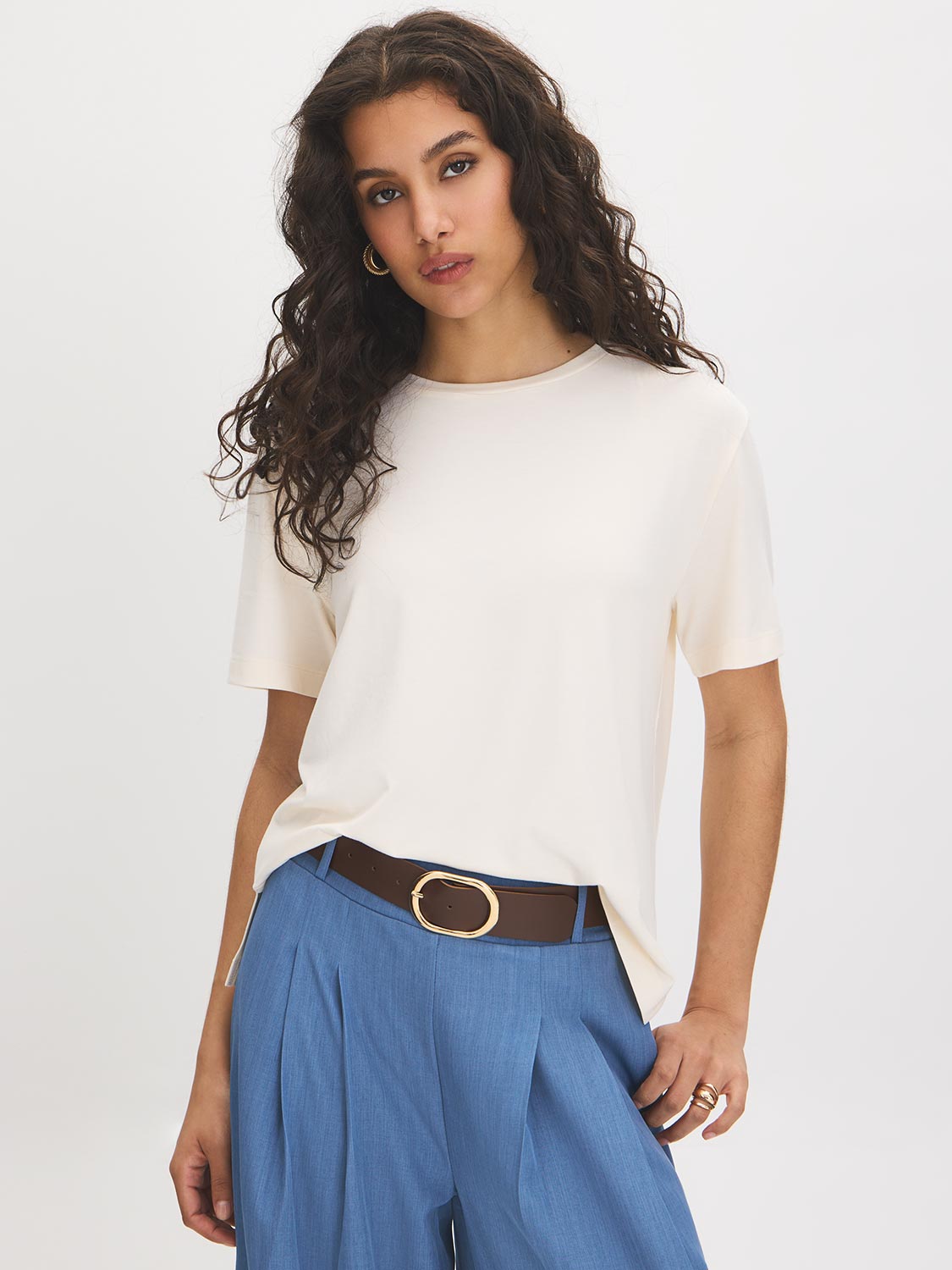 Soft Jersey Crew Neck T-Shirt