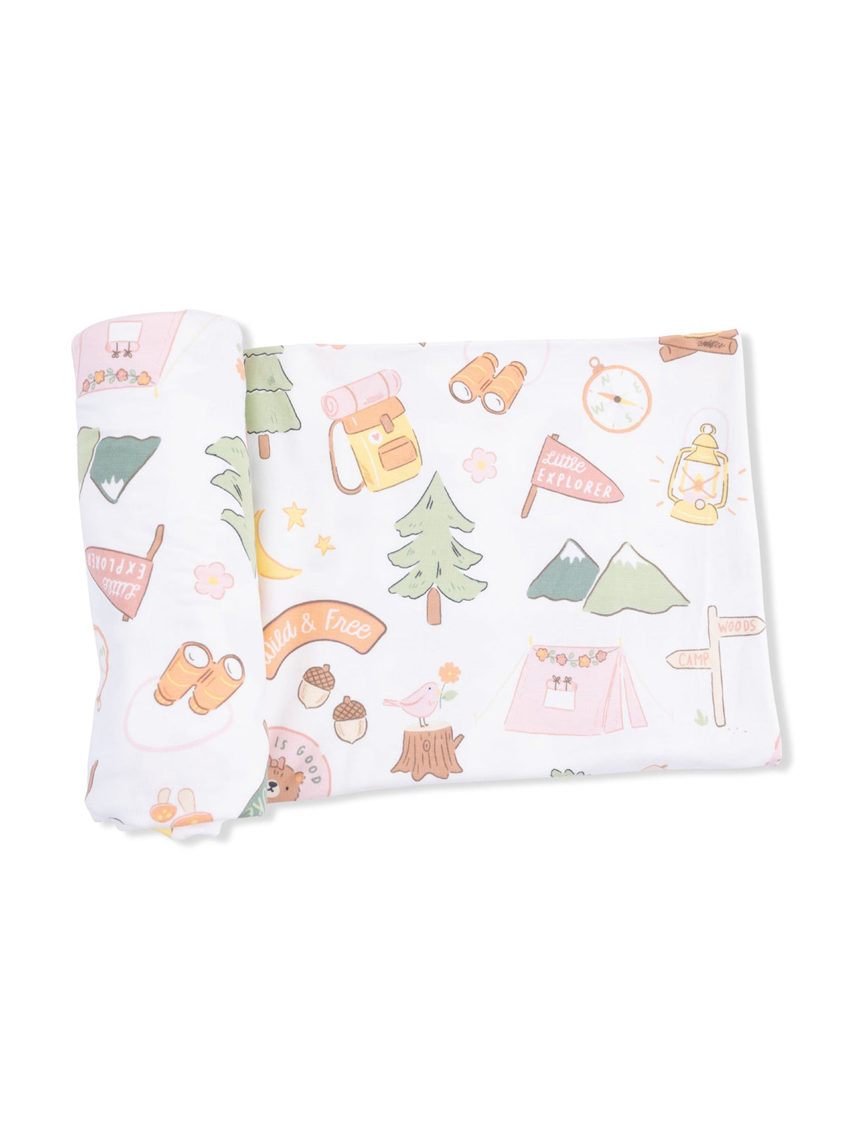 Stretch Swaddle, Camping Pink