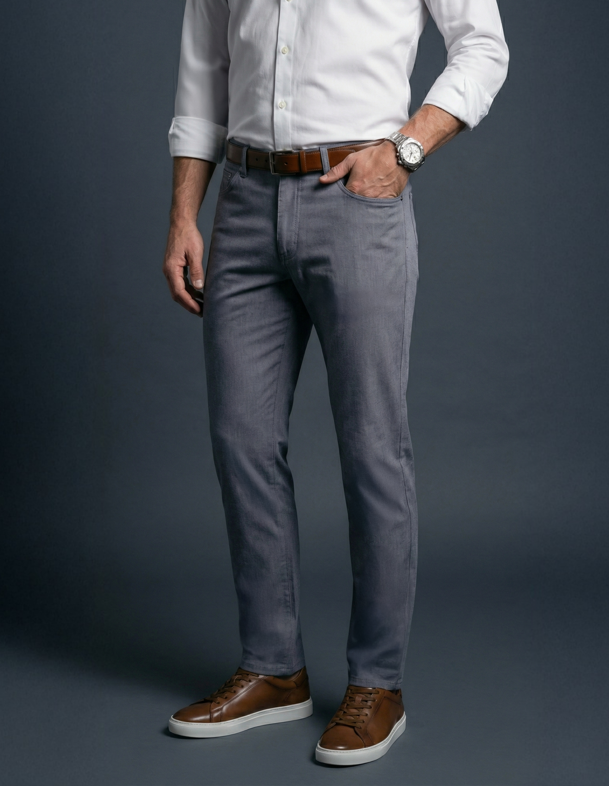 Denim Five Pocket - Slate