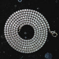 18" Micro Tennis Necklace in White Gold