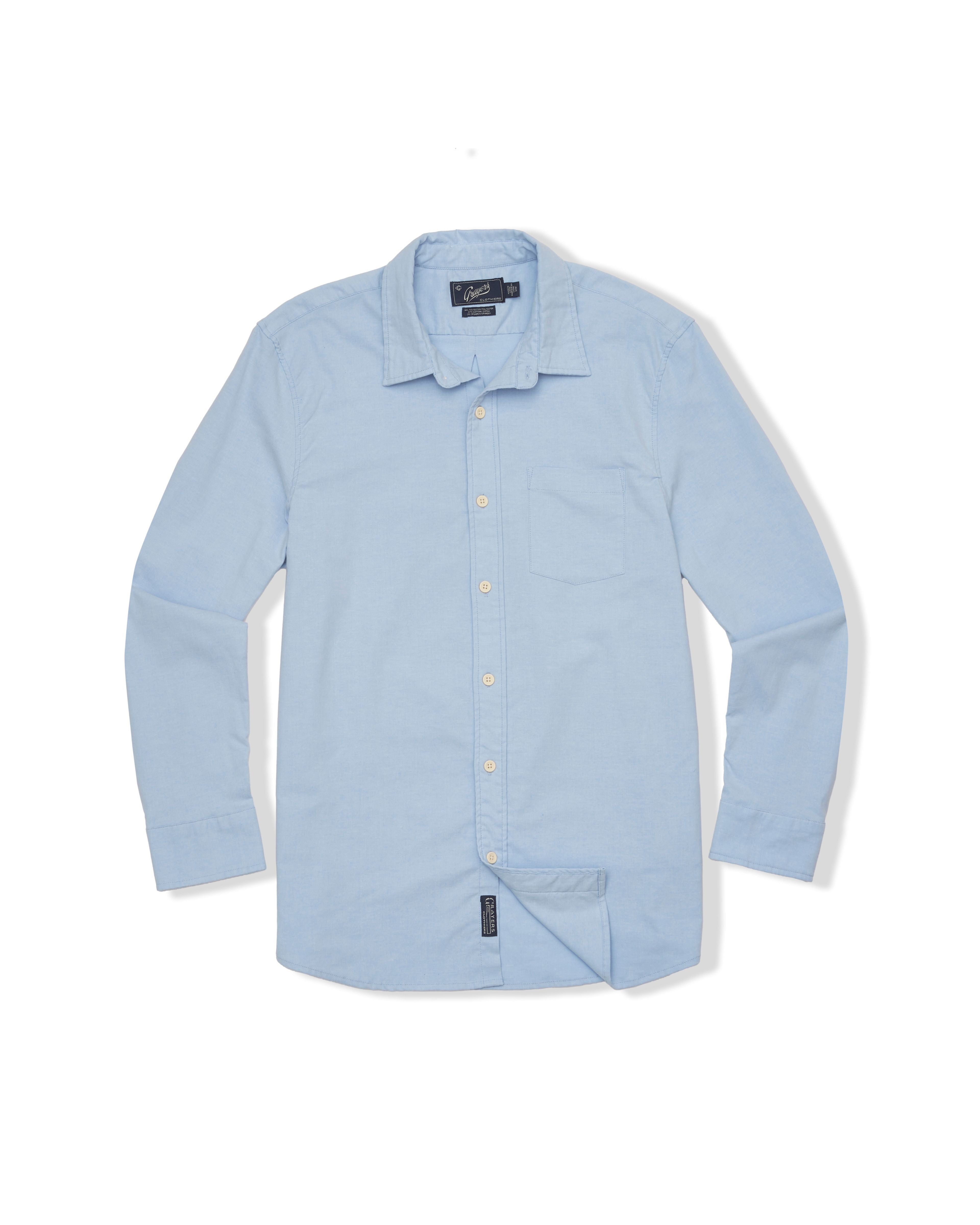 Charles Stretch Oxford Shirt - Light Blue