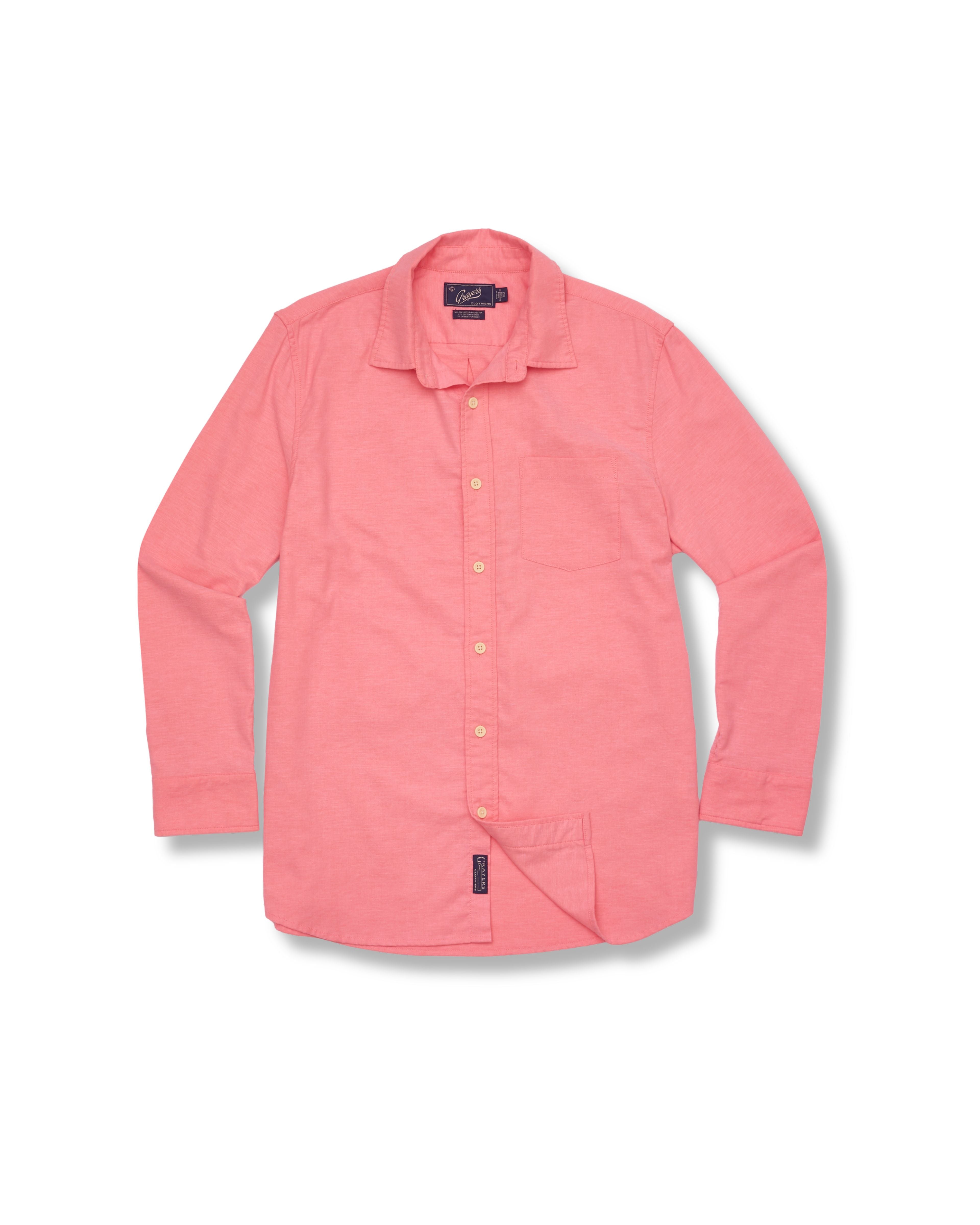 Charles Stretch Oxford Shirt - Red
