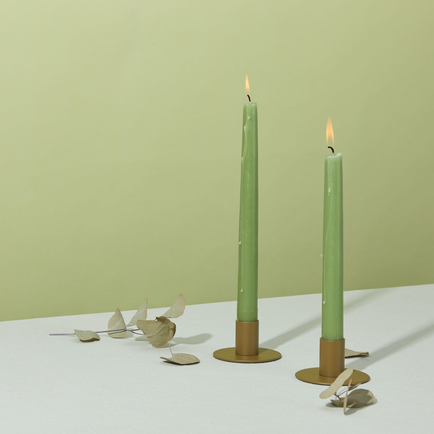 Hand Dipped Taper Set  - Sage