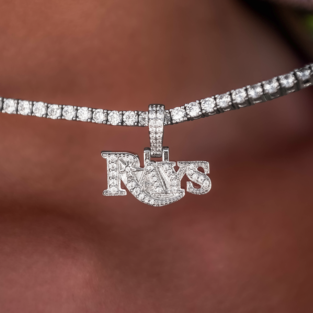 Tampa Bay Rays Official MLB Micro Logo Pendant