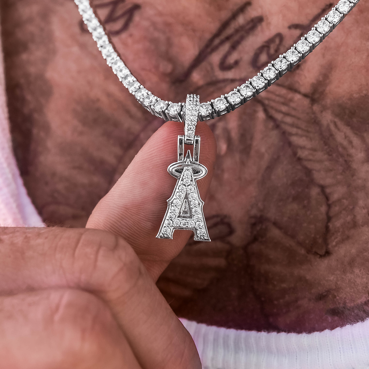 Los Angeles Angels Official MLB Micro Logo Pendant