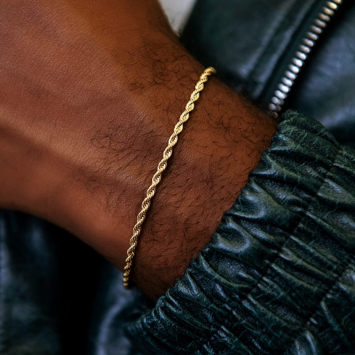 GLD Rope Bracelet in Yellow Gold- 2mm