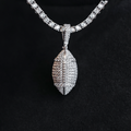 Iced Football Pendant in White Gold