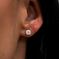 GLD 5mm Round Cut Diamond Stud Earrings in White Gold