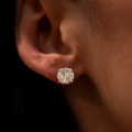 GLD 8mm Round Cut Diamond Stud Earrings in Yellow Gold