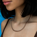 GLD Cuban Link Necklace in Rose Gold- 5mm