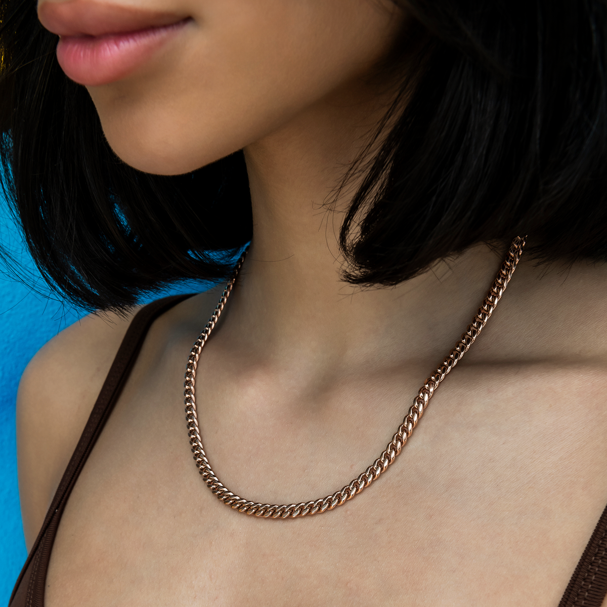 Miami Cuban Necklace in Rose Gold- 5mm