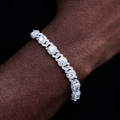 Iced Diamond Station Cuban Bracelet