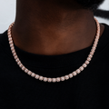 GLD Micro Clustered Tennis Chain in Rose Gold