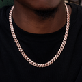 GLD Diamond Cuban Chain in Rose Gold- 8.5mm