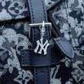 New York Yankees Official MLB Micro Logo Clip On Charm Pendant in White Gold