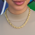 GLD Rope Necklace in Yellow Gold- 8mm