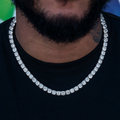 GLD Diamond Tennis Chain in White Gold- 7mm