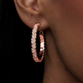 GLD Eternity Heart Hoop Earrings - Rose Gold