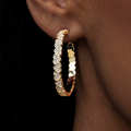 GLD Eternity Heart Hoop Earrings - Yellow Gold
