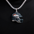 2025 Denver Broncos Team Helmet Pendant - White Gold