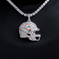 Official NFL 2025 Edition Miami Dolphins Helmet Pendant