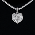 Memphis Grizzlies Official NBA Micro Logo Pendant in White Gold