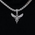 Charlotte Hornets Official NBA Micro Logo Pendant in White Gold