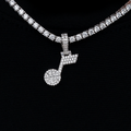 Utah Jazz Official NBA Micro Logo Pendant in White Gold