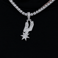 San Antonio Spurs Official NBA Micro Logo Pendant in White Gold