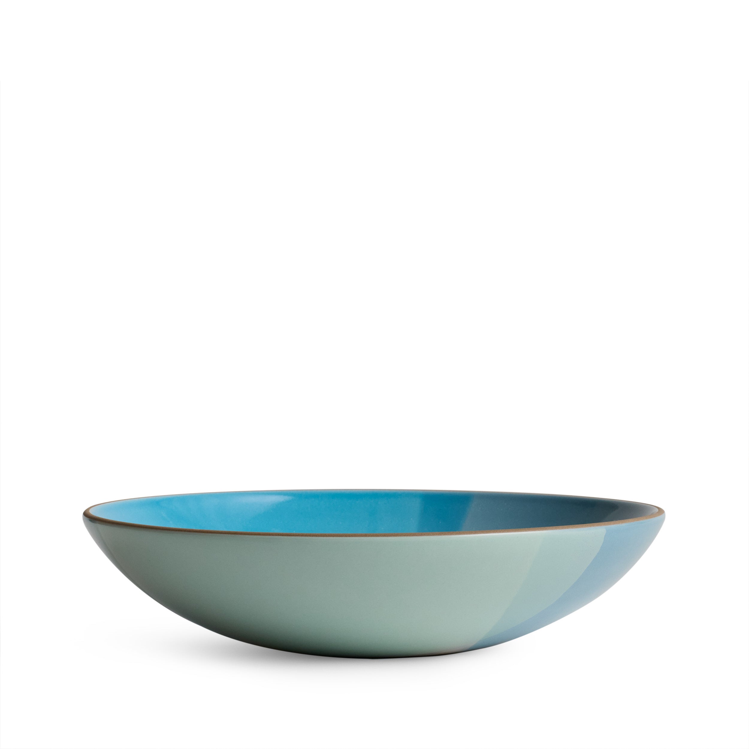 Shallow Salad Bowl in Sierra Sky