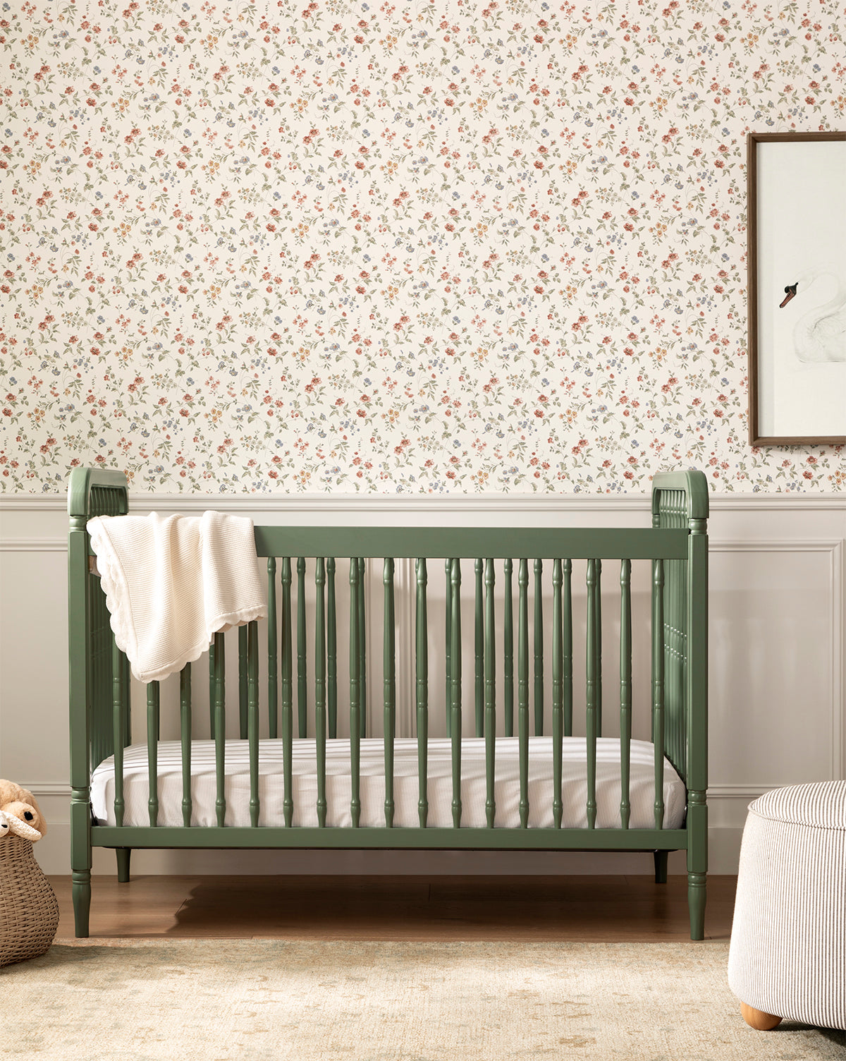 Liberty Namesake 3-in-1 Convertible Spindle Crib w/Toddler Bed Conversion Kit