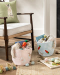 Pink Gingham Bunny Easter Basket