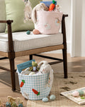 Blue Gingham Carrot Easter Basket