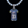 Aaron Jones Minnesota Vikings Purple #33 Jersey Pendant - White Gold