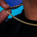 Adjustable Open Box Chain in Yellow Gold - 3.6mm