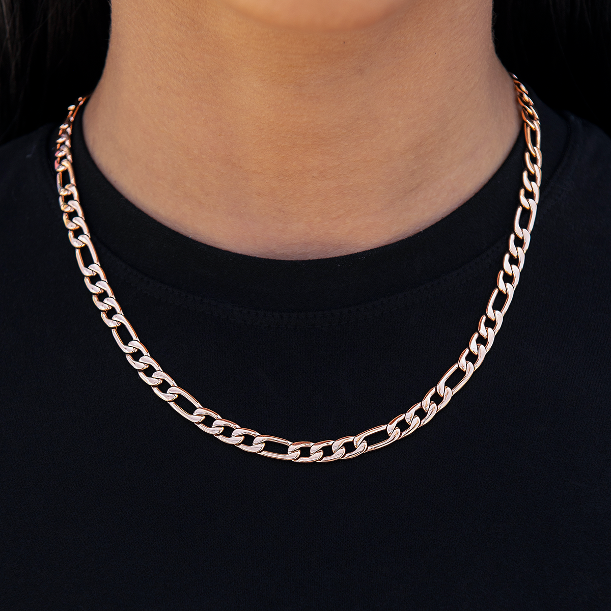 Figaro Necklace in Rose Gold- 6mm
