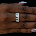 Flat Pavé Valentina Ring in White Gold Vermeil